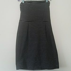 Old Navy Blk/White Stripe Tube Top Mini Dress SP